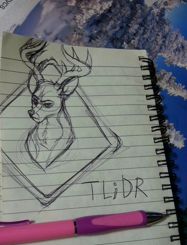 Teal Deer Sketch by noshylover