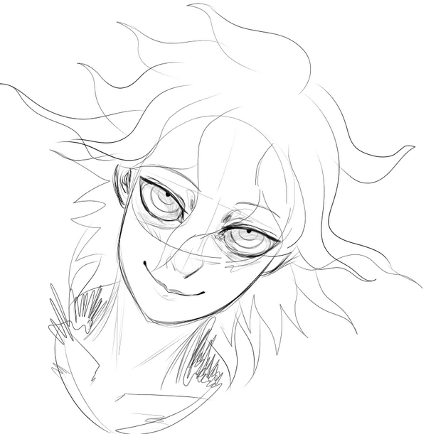 Nagito Komaeda Sketch by noshylover