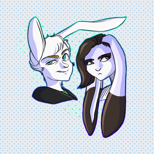 Rabbit Boy and Girl by noshylover