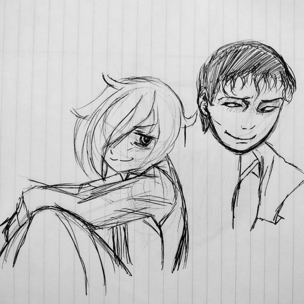 Tomoko and Souichi by noshylover