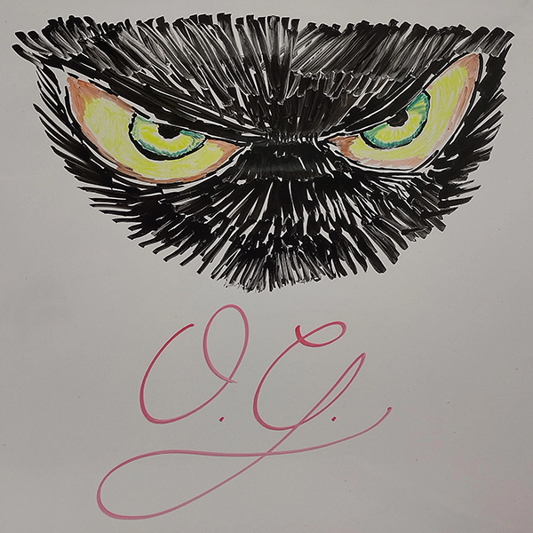 Opera Ghost Eyes on Whiteboard by noshylover